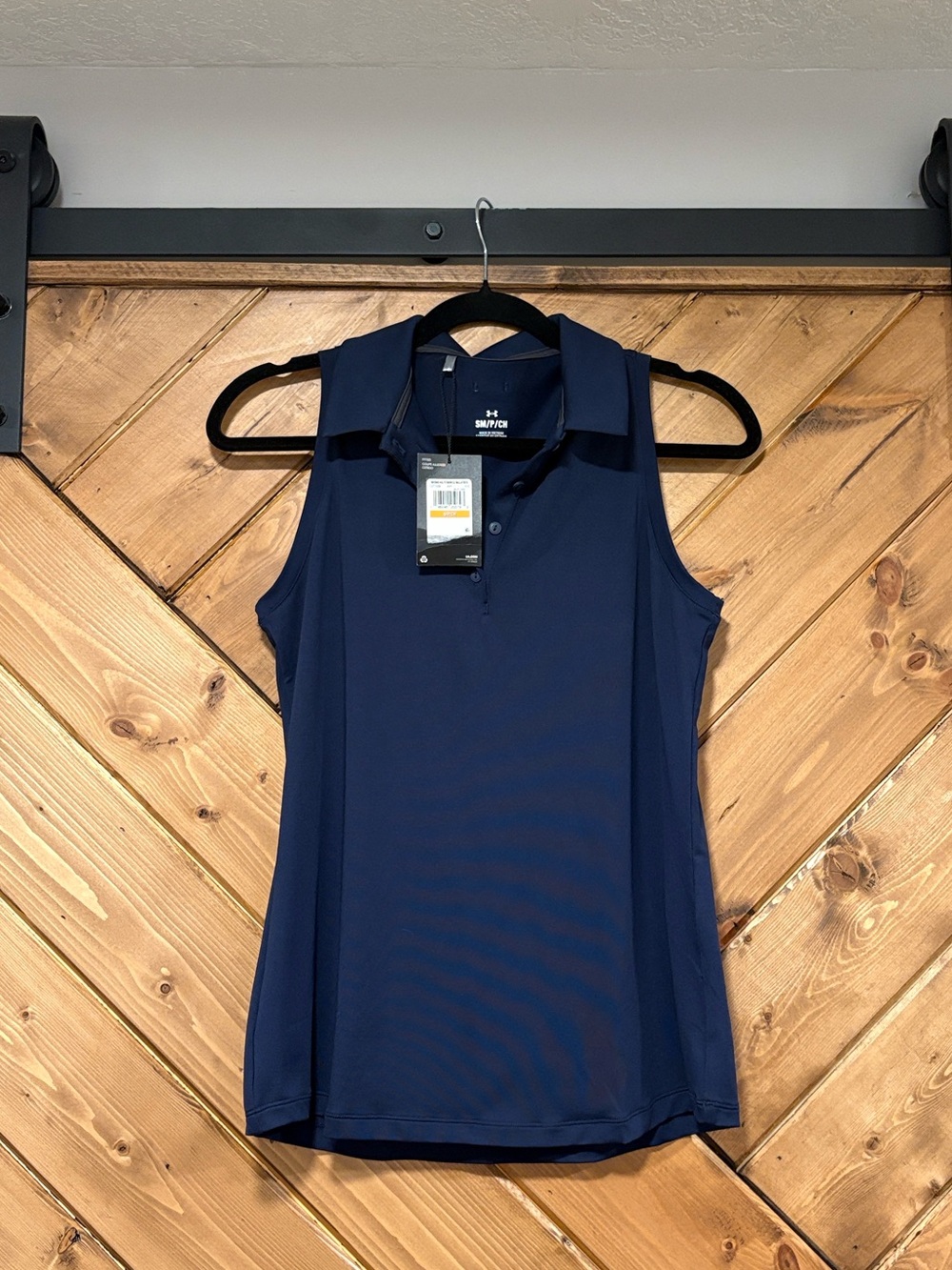 Under Armour Women's Navy Sleeveless Polo Tank Top NWT